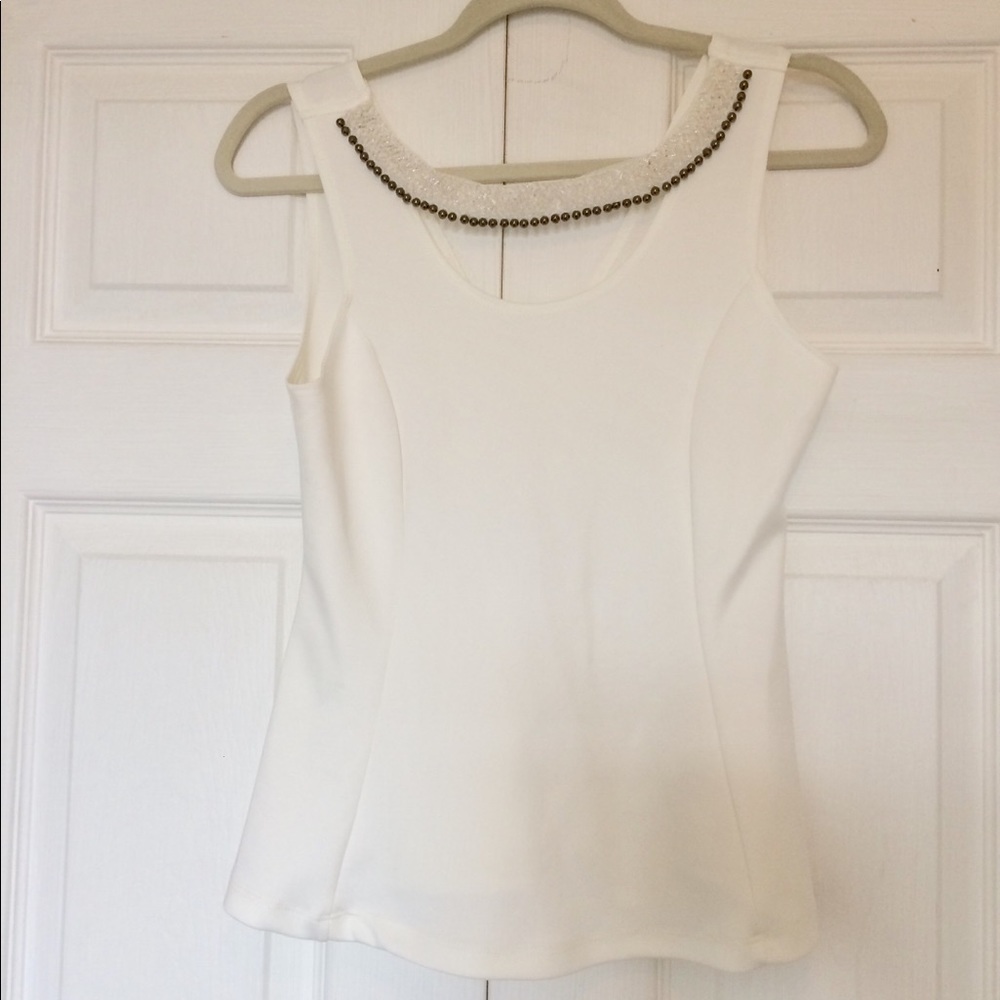 White beaded top